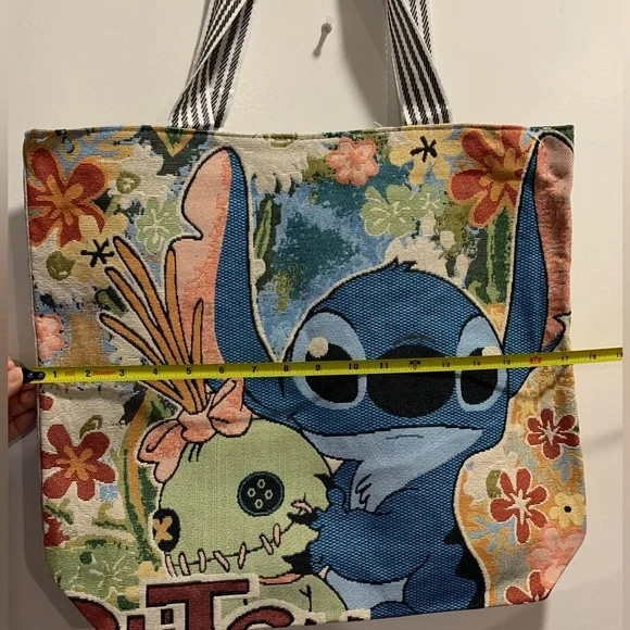 Lilo & Stitch character print Bag. Cute canvas type style big bag - Picture 8 of 8